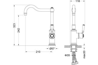 Смеситель для кухни Aquatek Классик AQ1580MB черный
